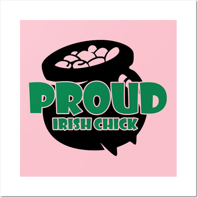 Proud Irish Chick (black) Wall Art by nektarinchen